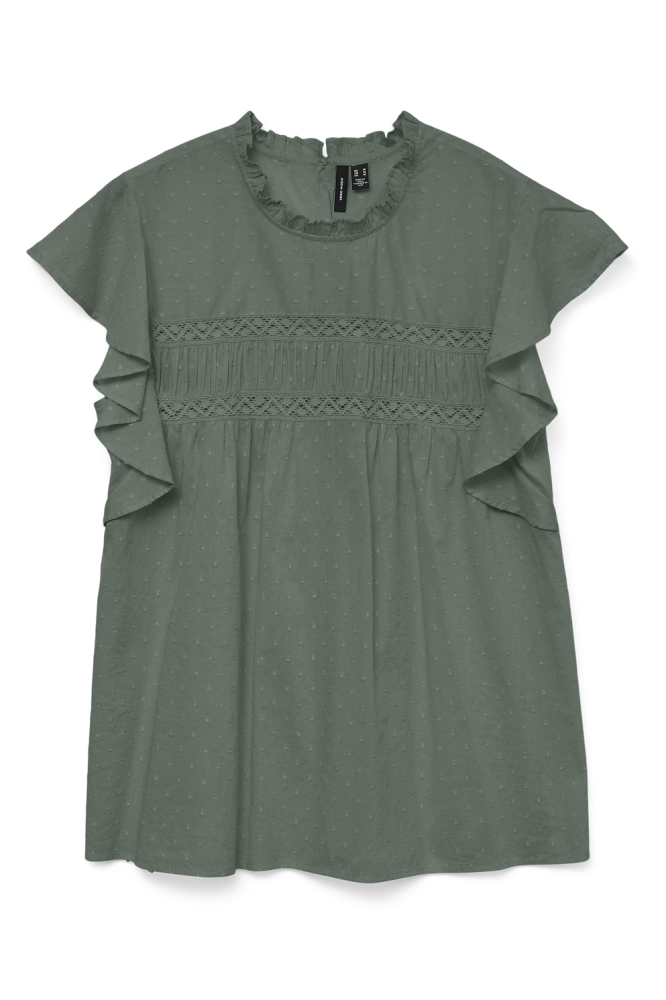 VMTRINE SL LACE TOP WVN NOOS 10301205 Laurel Wreath
